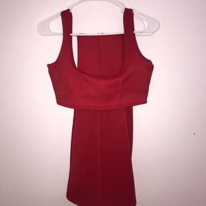 2 Piece Red Bell Bottoms and Crop Top (PLT)